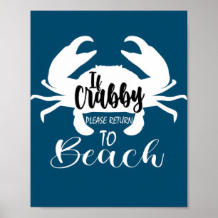 Lustiger Krebs Meeresfrüchte Liebhaber Wenn Krebse Poster