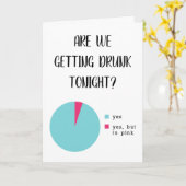 Lustiger Kreisdiagramm-betrunkener 21. Geburtstag Karte (Gelbe Blume)