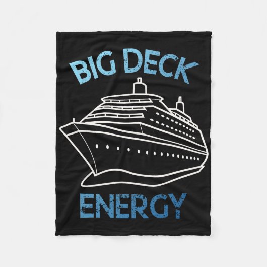Lustiger Kreuzfahrtschiff-Urlaub Große Deck-Energi Fleecedecke (Vorderseite)