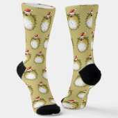 Lustiger Kugelfisch Weihnachten Socken (Gewinkelt)