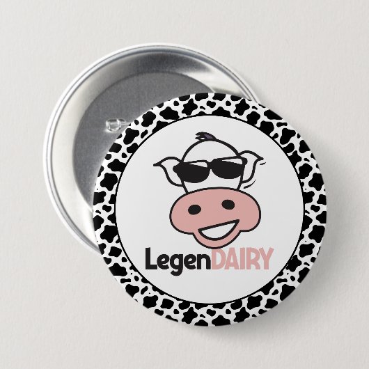 Lustiger Kuh-Wortwitz  Button (Vorne & Hinten)