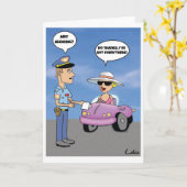 Lustiger kundengebundener Cartoon, der Karte (Gelbe Blume)