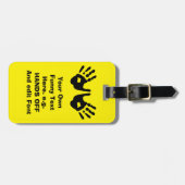 lustiger kundenspezifischer Gepäckanhänger (Vorderseite horizontal)