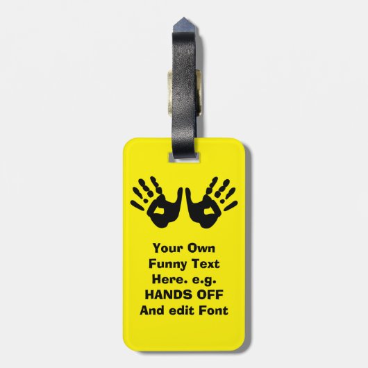 lustiger kundenspezifischer Gepäckanhänger (Rückseite vertikal)