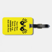 lustiger kundenspezifischer Gepäckanhänger (Rückseite horizontal)