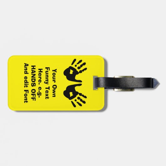 lustiger kundenspezifischer Gepäckanhänger (Rückseite horizontal)