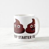 Lustiger kundenspezifischer Text KACKEN Tassen (VorderseiteRechts)