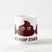 Lustiger kundenspezifischer Text KACKEN Tassen (Mittel)