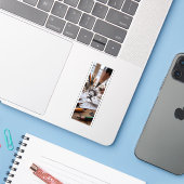 Lustiger Künstler-Frist-Panik Aufkleber (Laptop mit iPhone)