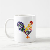 Lustiger künstlerischer Hahn Kaffeetasse (Links)