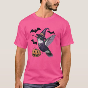 Lustiger Kürbis-Fledermaus-Hexen-Kostüm Kolibri Ha T-Shirt