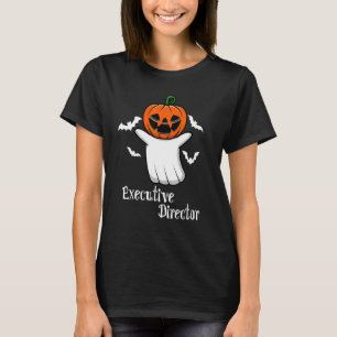 Lustiger Kürbis-Geist-Geschäftsführer Halloween D T-Shirt