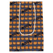 Lustiger Kürbis Halloween! Kürbisse Mittlere Geschenktüte (Rückseite)