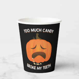 Lustiger Kürbis Halloween Süßigkeiten Geschenk Pappbecher