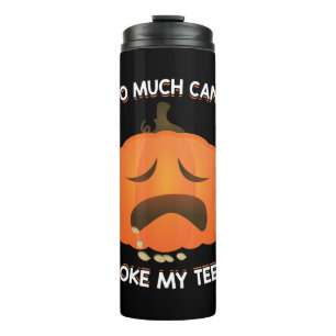 Lustiger Kürbis Halloween Süßigkeiten Geschenk Thermosbecher