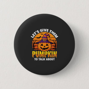 Lustiger Kürbis Halloween Wortspiel Design2 (1)_1 Button