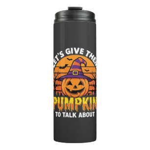 Lustiger Kürbis Halloween Wortspiel Design2 (1)_1 Thermosbecher