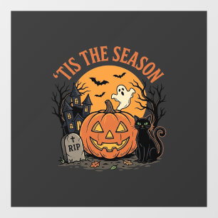 Lustiger Kürbis Halloween Wortspiel Design2 (2)_1 Fensteraufkleber