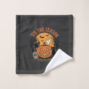 Lustiger Kürbis Halloween Wortspiel Design2 (2)_1 Waschlappen