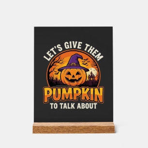 Lustiger Kürbis Halloween Wortspiel Design_1 Acrylschild