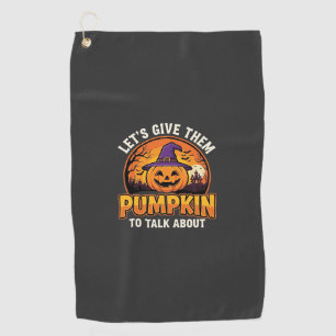 Lustiger Kürbis Halloween Wortspiel Design_1 Golfhandtuch