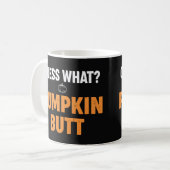 Lustiger Kürbis Hintern Halloween-Design Kaffeetasse (Vorderseite Links)