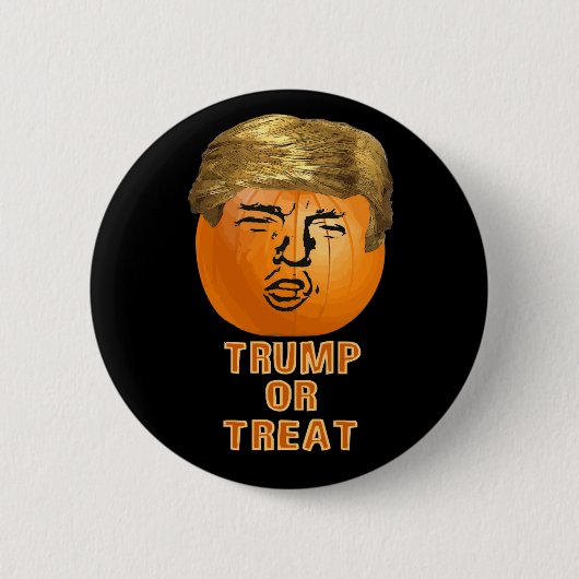 Lustiger Kürbis Trumpf-Halloweens Trumpkin Button (Vorderseite)