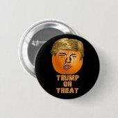 Lustiger Kürbis Trumpf-Halloweens Trumpkin Button (Vorne & Hinten)