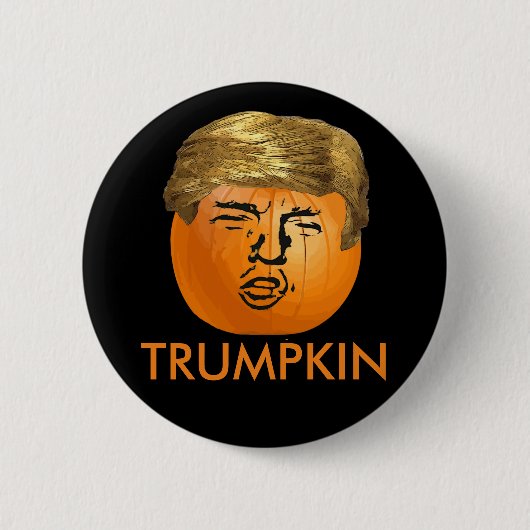 Lustiger Kürbis Trumpf-Halloweens Trumpkin Button (Vorderseite)
