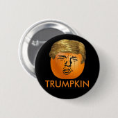 Lustiger Kürbis Trumpf-Halloweens Trumpkin Button (Vorne & Hinten)