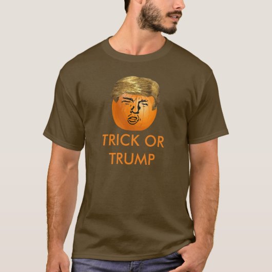Lustiger Kürbis Trumpf-Halloweens Trumpkin T-Shirt (Vorderseite)
