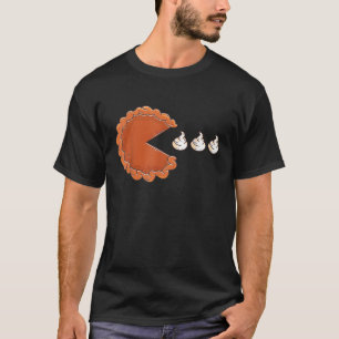 Lustiger Kürbiskuchen essend mit Schlagsahne 2020 T-Shirt