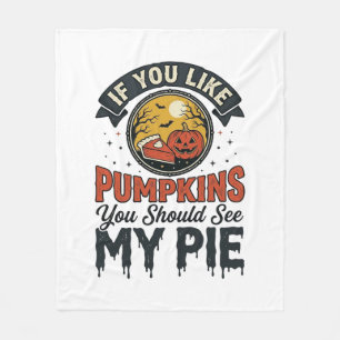 Lustiger Kürbiskuchen Halloween Vintage-Shirt-Desi Fleecedecke