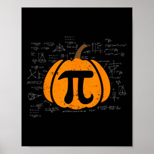 Lustiger Kürbiskuchen Mathelehrer Halloween Thanks Poster