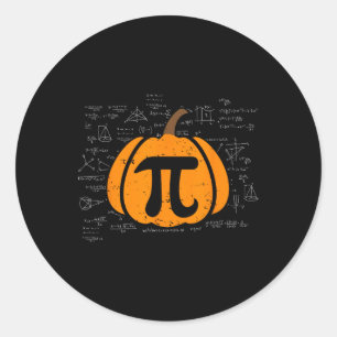Lustiger Kürbiskuchen Mathelehrer Halloween Thanks Runder Aufkleber