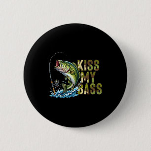 Lustiger Kuss mein-Barsch-Tarnung-Angler Barsch-An Button