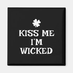 Lustiger Küss mich, ich bin böse St. Patrick's Day Magnet