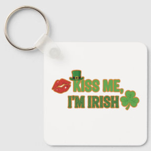 Lustiger Küss mich, ich bin Ire St. Patrick's Day Schlüsselanhänger