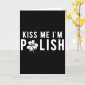 Lustiger Küss mich, ich bin Polnisch St. Patrick's Karte (Gelbe Blume)