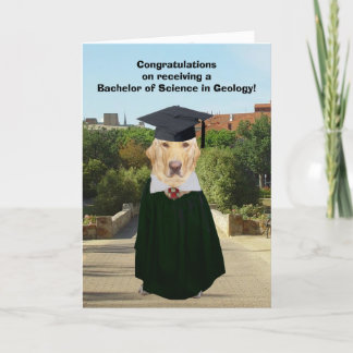 Lustiger Labrador-Geologie-Absolvent Karte