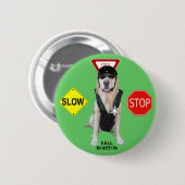 Lustiger Labrador-Hall-Monitor Button (Vorne & Hinten)