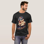 Lustiger Labrador mit Skateboard Labrador Retrieve T-Shirt (Vorne ganz)