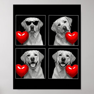 Lustiger Labrador Retriever Fotobox Hundeliebhaber Poster