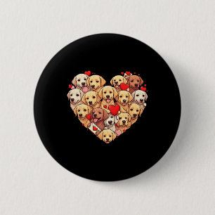 Lustiger Labrador Retriever Herz Valentinstag Labr Button