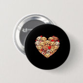 Lustiger Labrador Retriever Herz Valentinstag Labr Button (Vorne & Hinten)