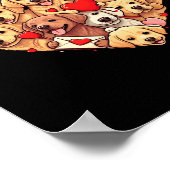 Lustiger Labrador Retriever Herz Valentinstag Labr Poster (Ecke)