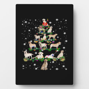 Lustiger Labrador Retriever Weihnachtsbaum Classic Fotoplatte
