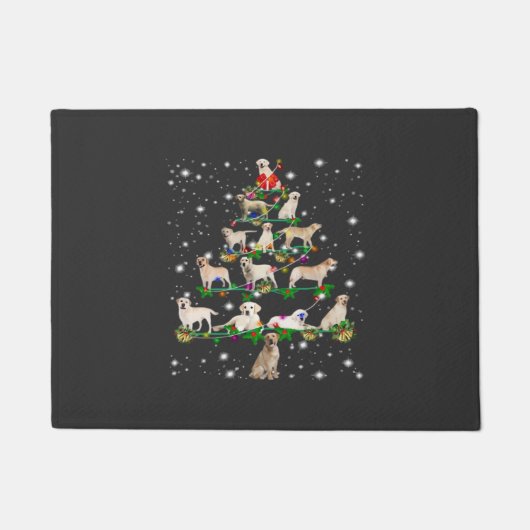 Lustiger Labrador Retriever Weihnachtsbaum Classic Fußmatte (Vorderseite)