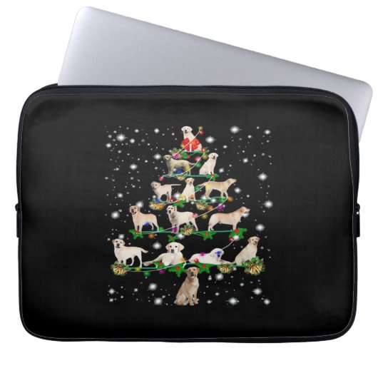 Lustiger Labrador Retriever Weihnachtsbaum Classic Laptopschutzhülle (Vorderseite)