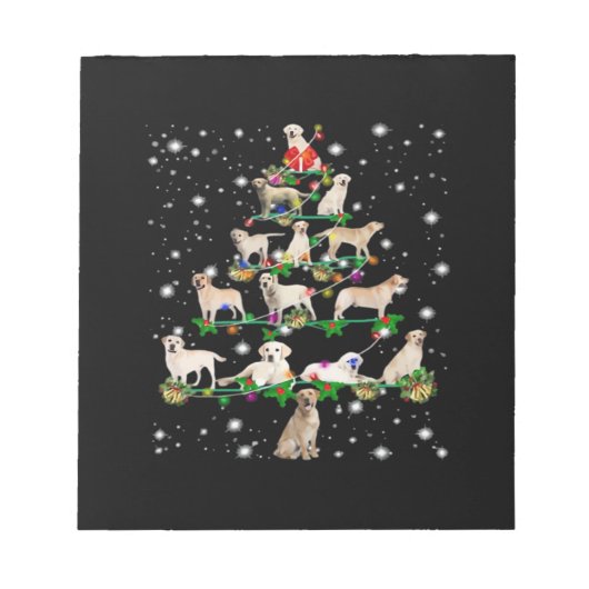 Lustiger Labrador Retriever Weihnachtsbaum Classic Notizblock (Vorderseite)